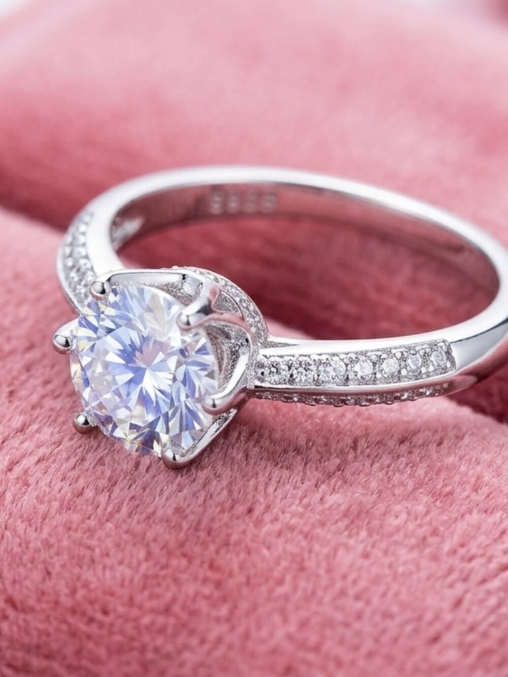 JZ48 Quantum Solitaire  1.5 ct Moissanite s925 sz7